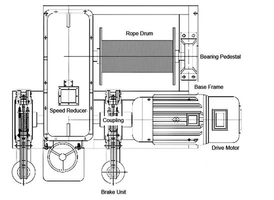 Vinicolo di sollevamento a corda elettrica da 3 tonnellate a 5 tonnellate a 10 tonnellate a 15 tonnellate a 16 tonnellate