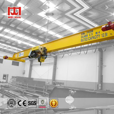 Euro stile 10 tonnellate - 20 Ton Single Girder Overhead Travelling Crane For Garage