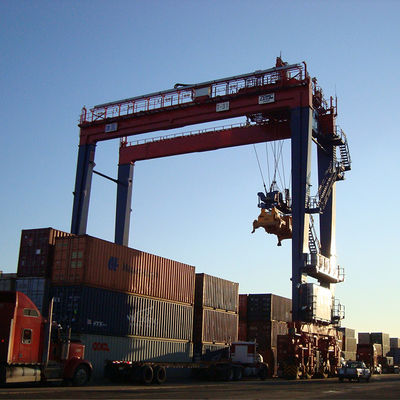 Telecomando senza fili di tonnellata RTG della gru 50 del porto del cavalletto del bacino dell'onere gravoso