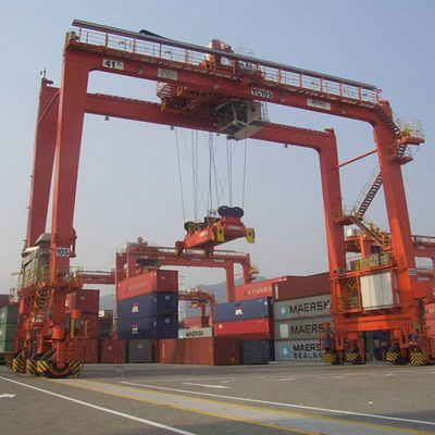 Il livello della gru a cavalletto del pneumatico di RTG 50ton il carrello a portale